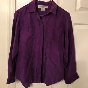 Purple silk blouse
