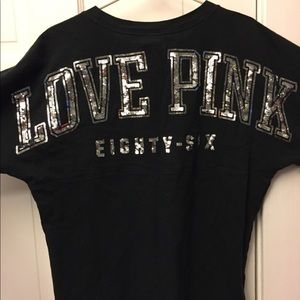 Victoria's Secret PINK Sequined Jersey Shirt