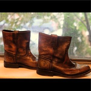 Frye copper booties