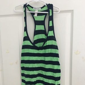 Ambiance apparel green and navy blue tank top