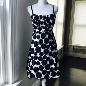 Black and White Polka Dot Midi Dress Vintage