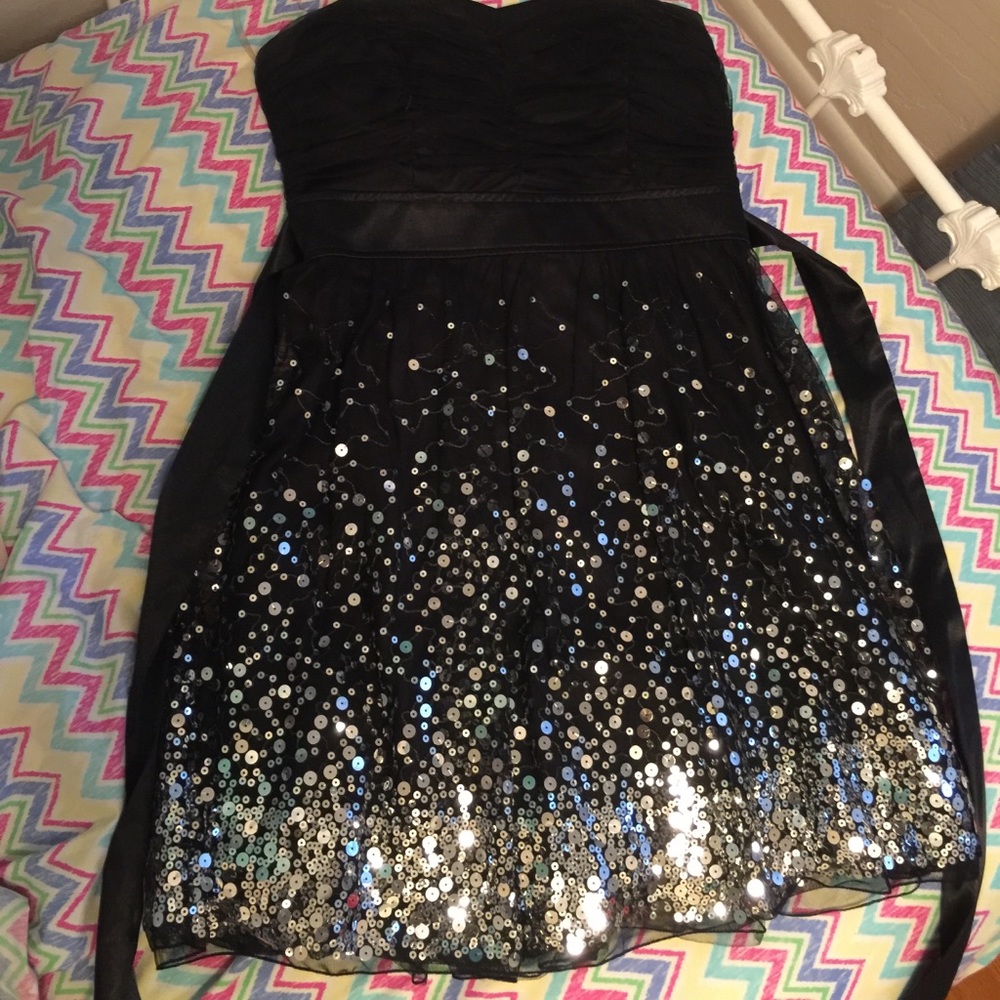Black and silver sparkly dress
