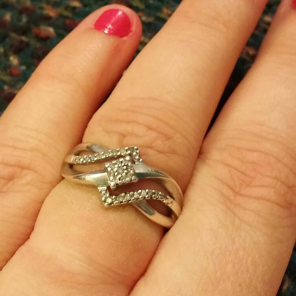 Diamond and Sterling ring
