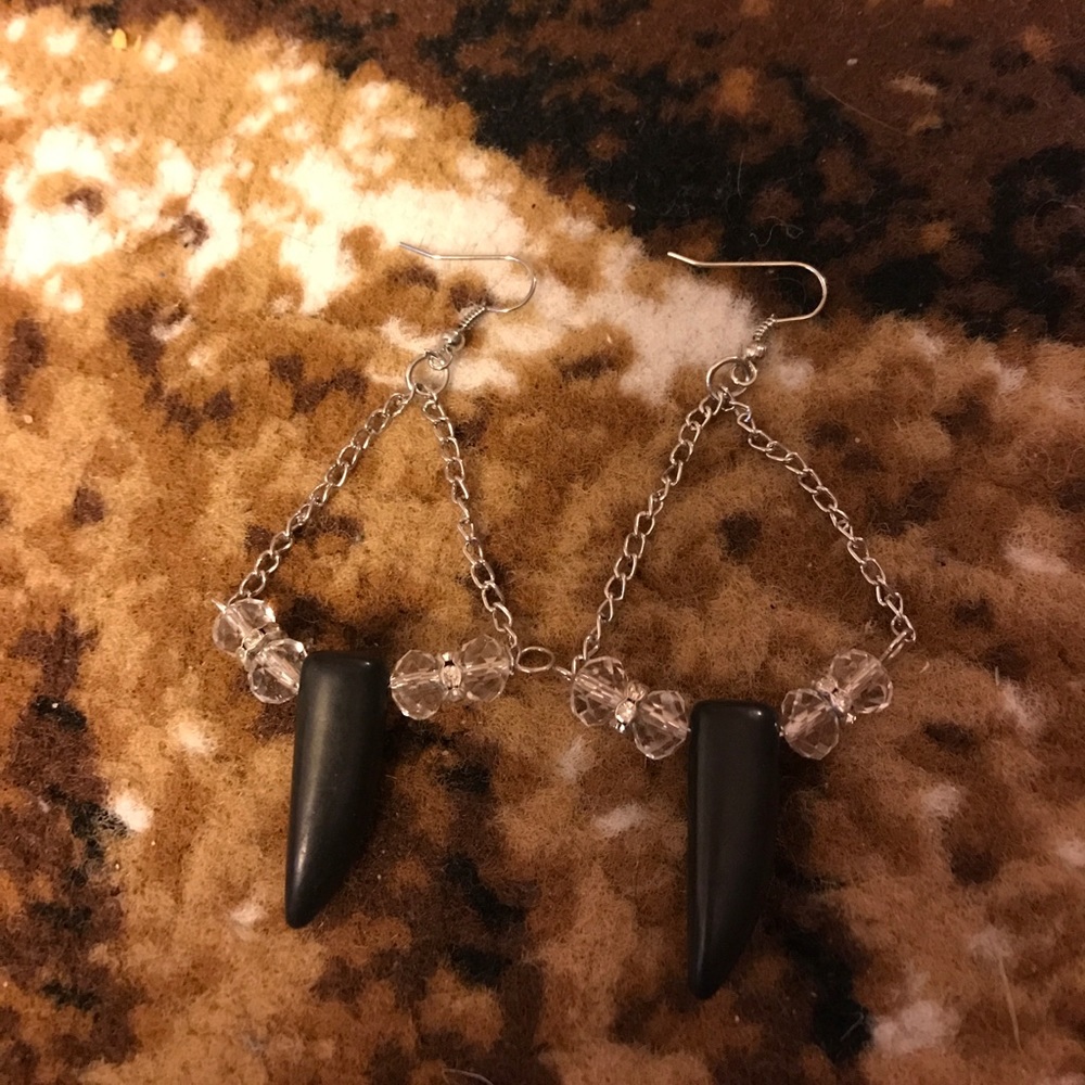 Black Horn Stone Earrings.