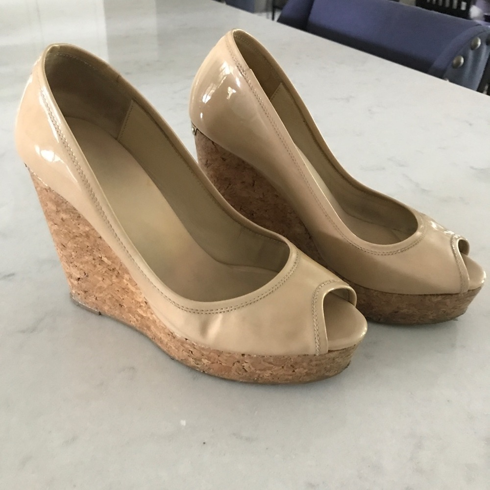 Jimmy Choo Peep Toe Wedge
