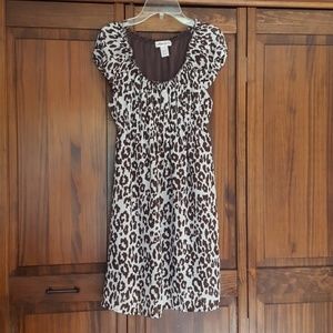 Tan and brown animal print summer dress