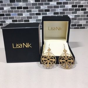 18K Gold Vermeil Lisa Nik earrings Twisted Wires