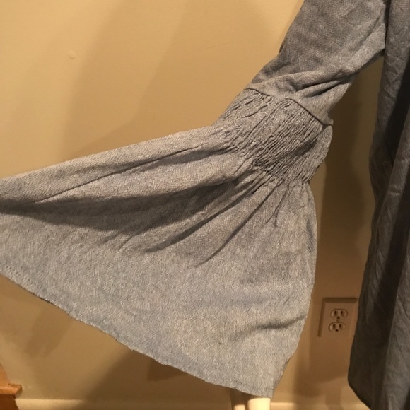 NWOT Free People Chambray mini dress romper - Picture 5 of 7