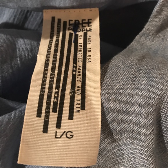 NWOT Free People Chambray mini dress romper - Picture 7 of 7