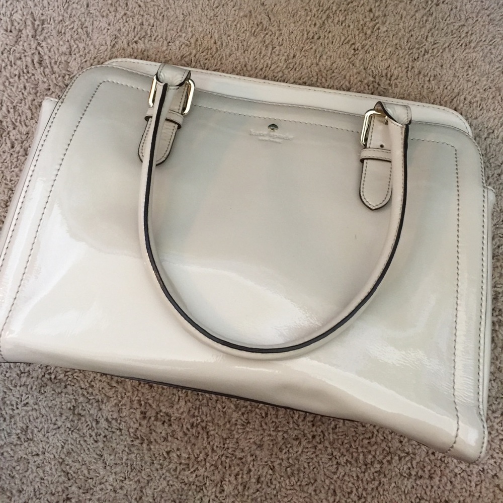 Kate Spade cream patent leather bag/tote