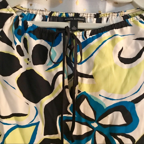 BANANA REPUBLIC PATTERNED SHIFT DRESS W TIE - Picture 3 of 8