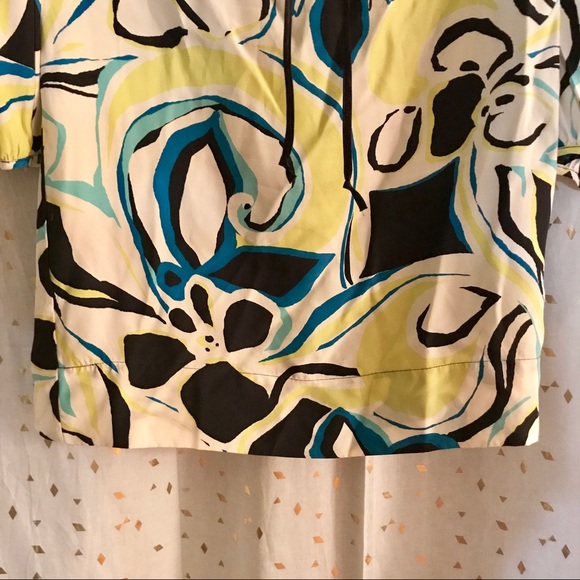 BANANA REPUBLIC PATTERNED SHIFT DRESS W TIE - Picture 7 of 8