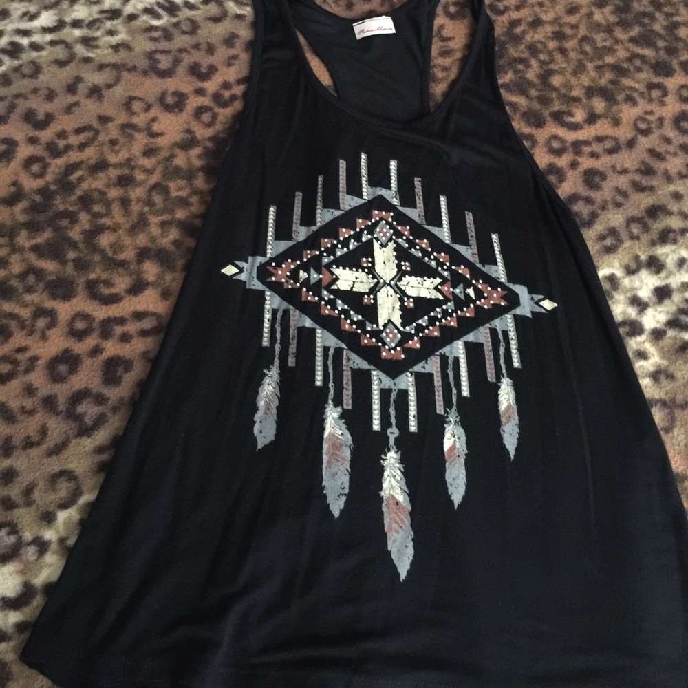 ✨✨ BLACK (BROWN DESIGN) TANK TOP ✨✨