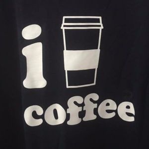 Lane Bryant Shirt Size 22/24 I Love Coffee in Navy