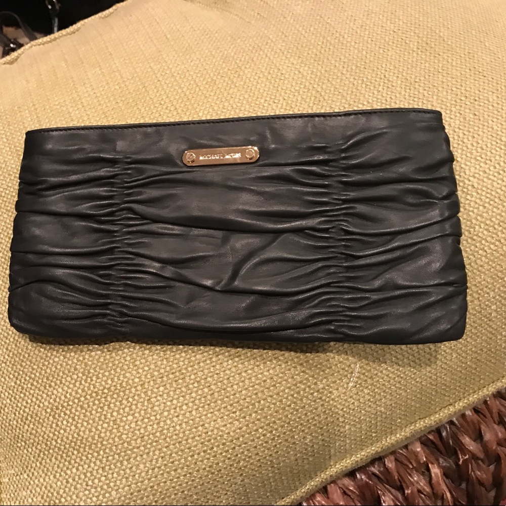 Michael Kors Black Leather Clutch