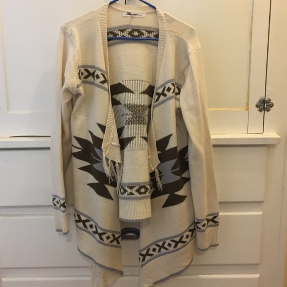 Banana Sweaters - Banana Open Drape Fringe Cardigan NWOT M