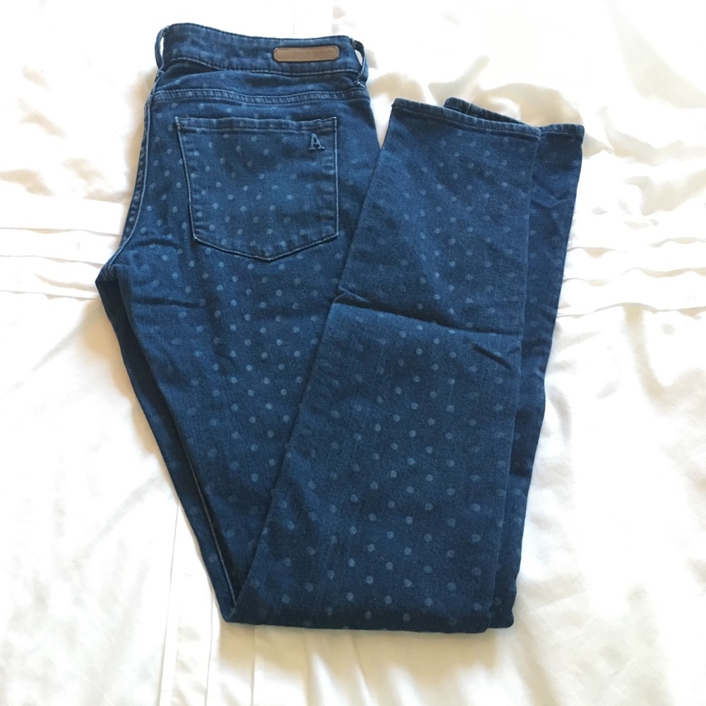 Articles of society polka dot dark skinny jeans