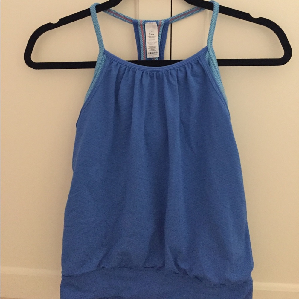 Blue herringbone ivivva double Dutch tank!!