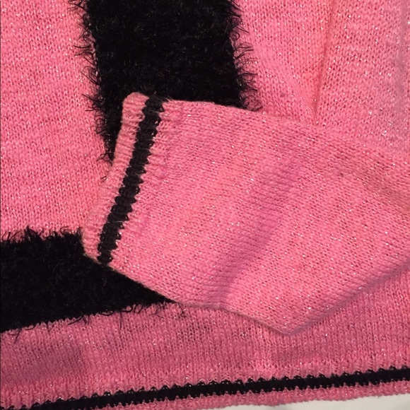 Justice Pink & Black Sweater Size 14 EUC! - Picture 5 of 5