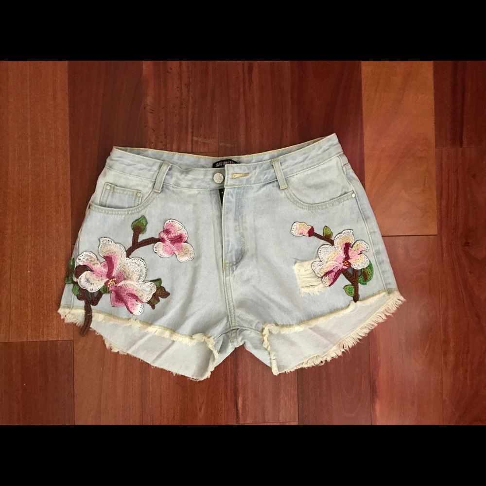 high-waisted jean shorts