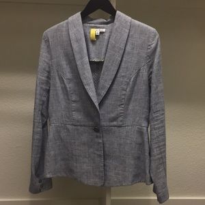 Light blue peplum blazer