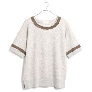 Madewell Crosswave Embroidered Sweatshirt