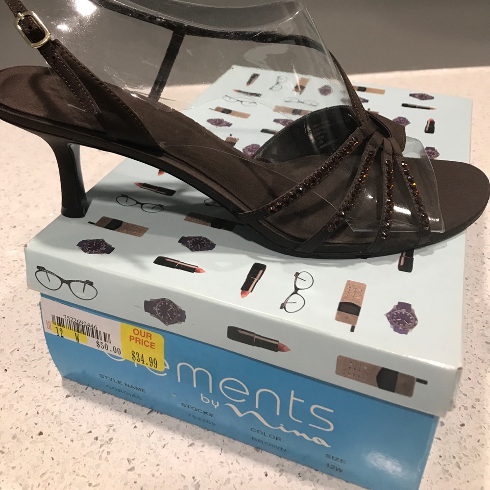 Elements by Nina Brown Sandals w/Heel