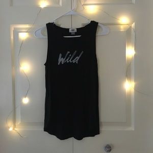 Black "Wild" Tank Top