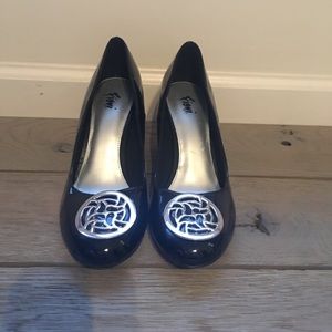 Like New- Black "Fiona" Wedges from Payless