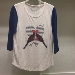 Baseball-sleeve tee