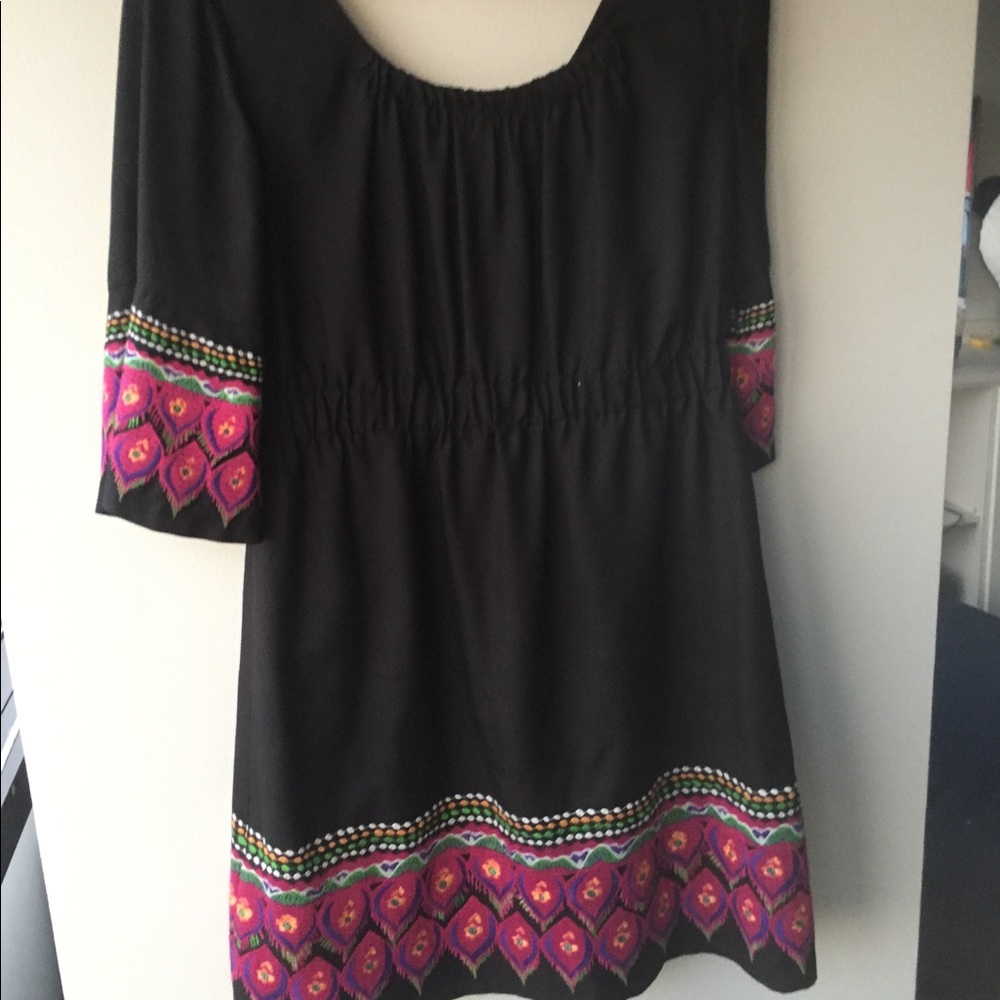 Black and pink dress