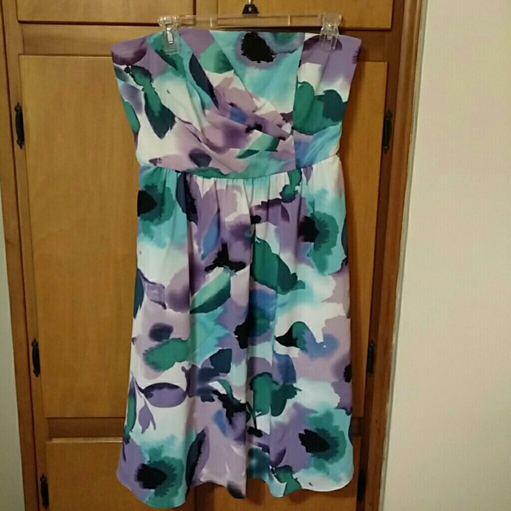 The Limited Strapless Floral Dress