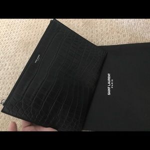 Saint Laurent Croc embossed Tablet sleeve