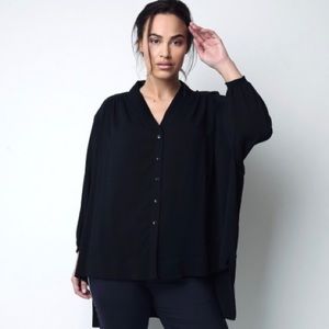 Black Oversized Blouse, XXL