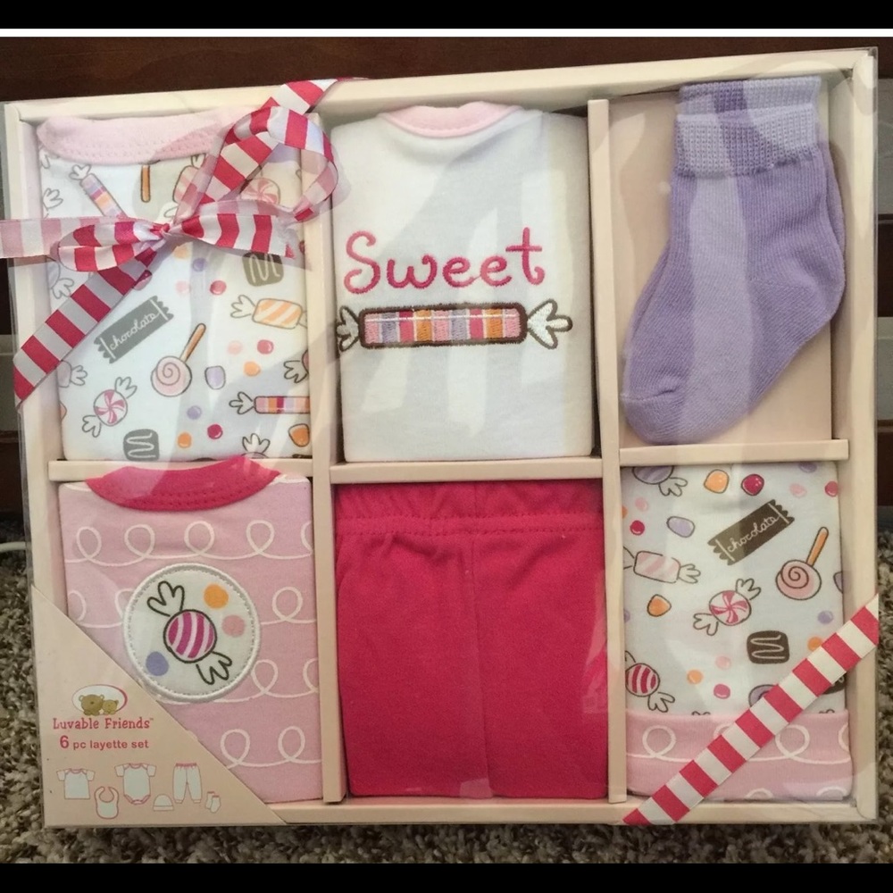 6pcs Layette Set luvable friends and memories picture frame