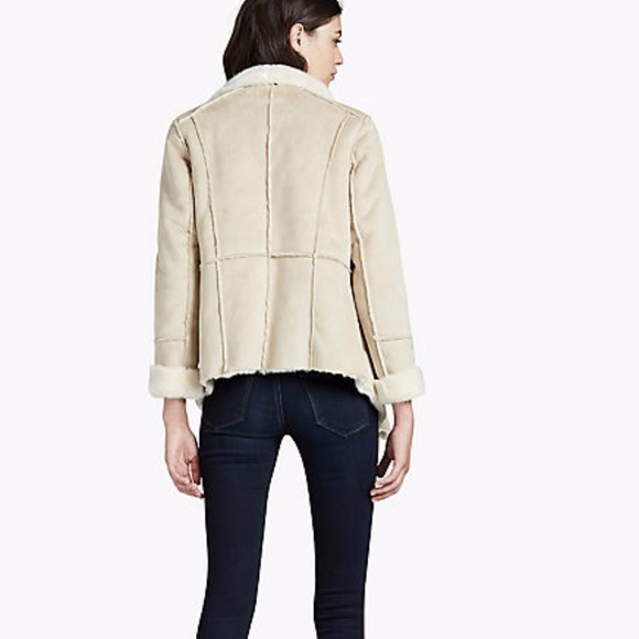 New Lucky Brand Shearling Vegan fur jacket natural - Picture 3 of 8