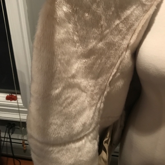 New Lucky Brand Shearling Vegan fur jacket natural - Picture 6 of 8
