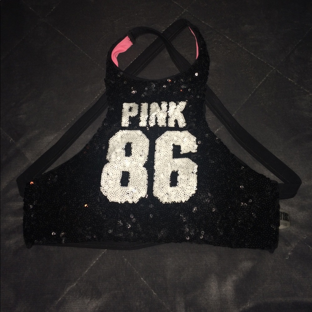 Sequin PINK Swim Top