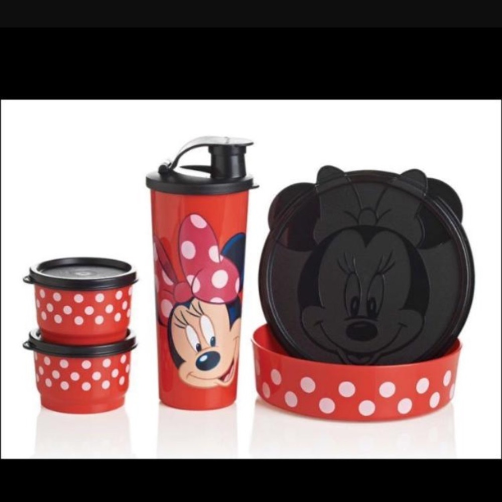 Tupperware Minnie's Magical Lunch Snack 4 Pc Set