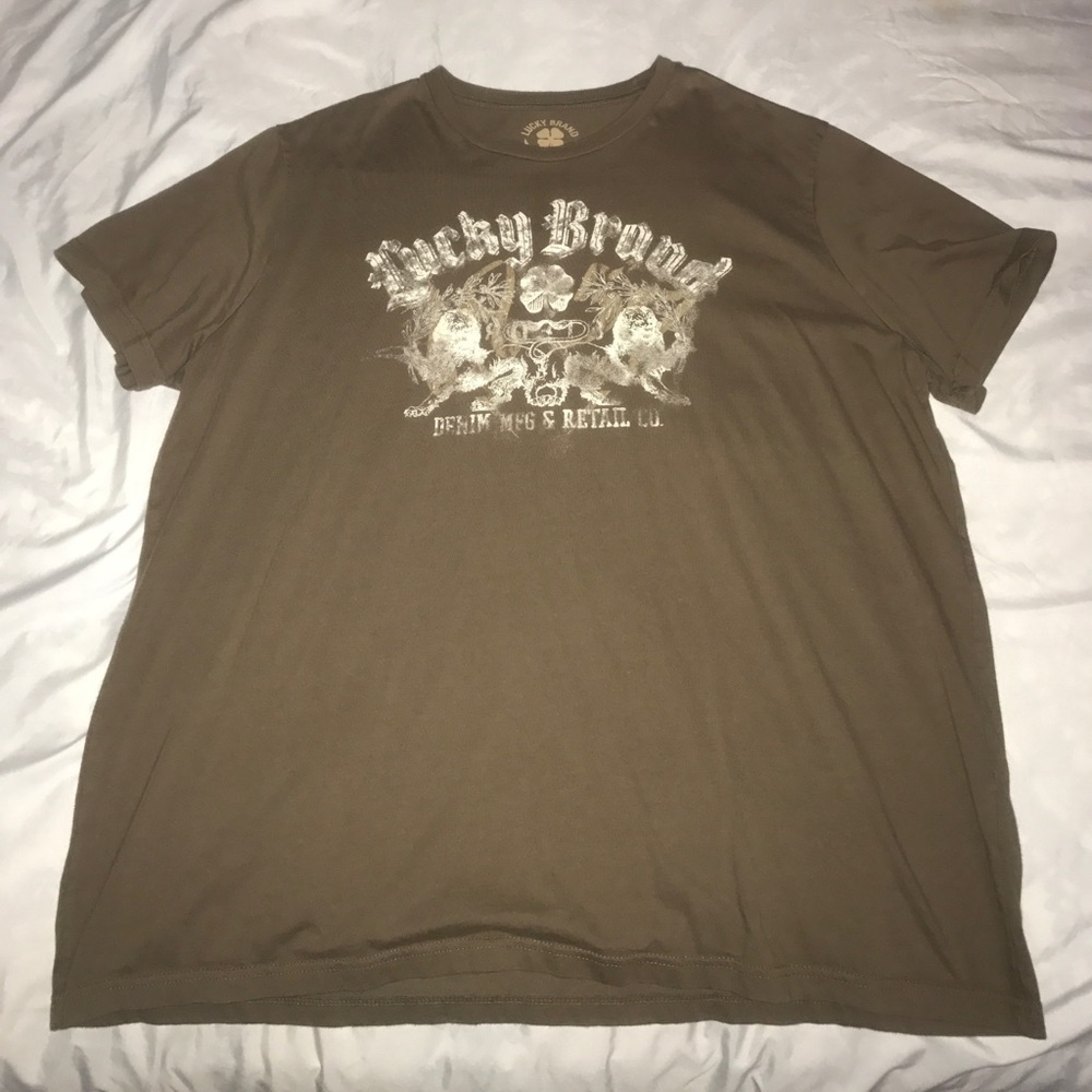 Lucky Brand XXL Brown Tee