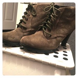 Suede Olive Green Boots