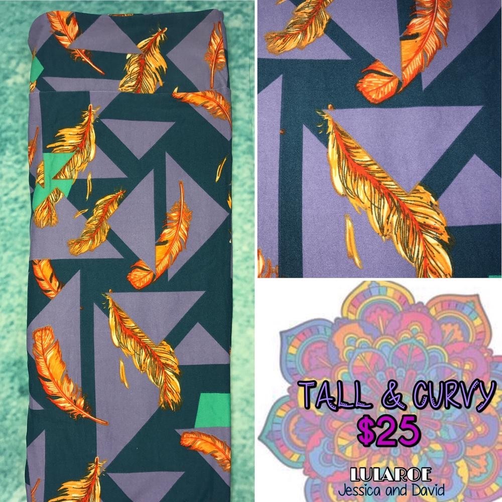 Women's TC LuLaRoe leggings. Feathers!! New*