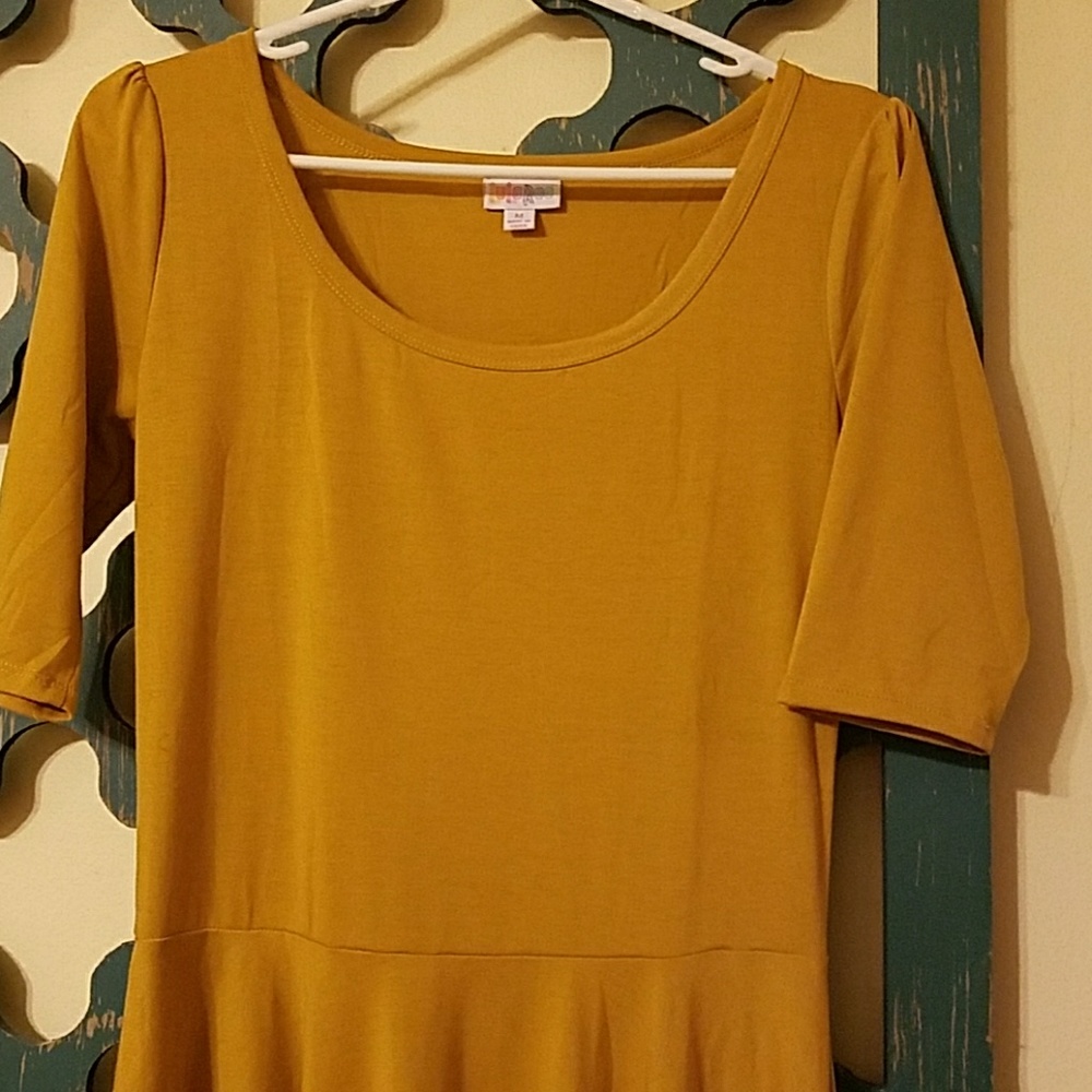 Mustard Yellow M Lularoe Nicole Dress