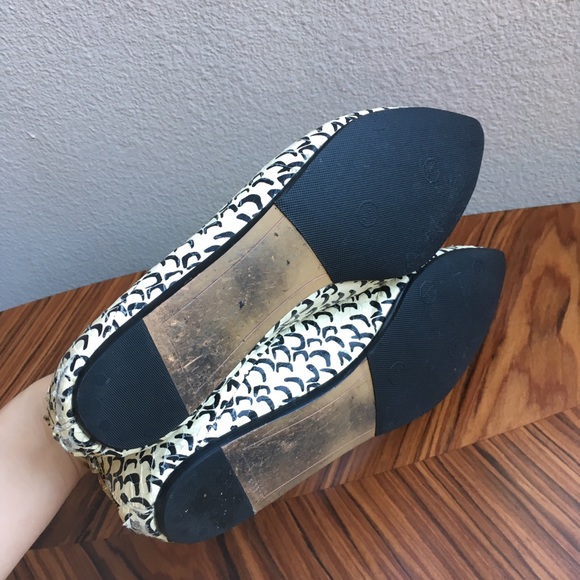 Dolce Vita Printed Zip Flats 6 Cream Spotted - Picture 4 of 4