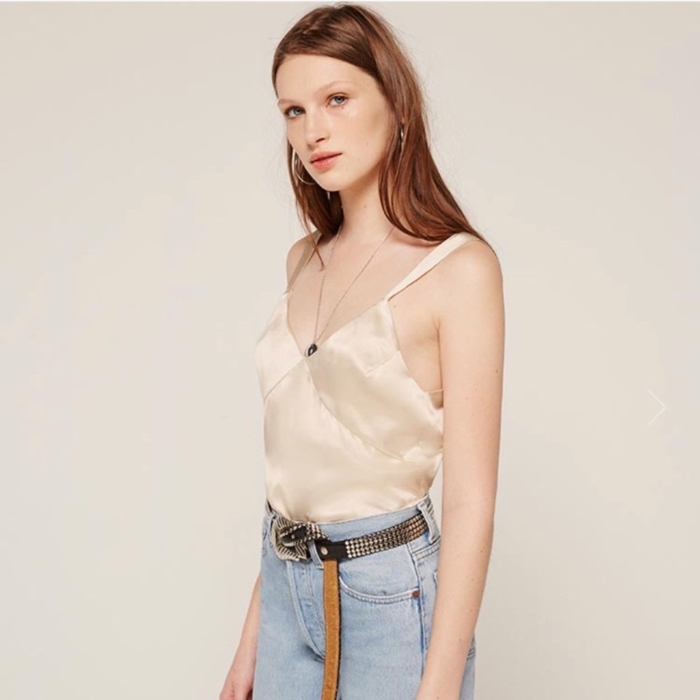 Reformation silk tank top blouse