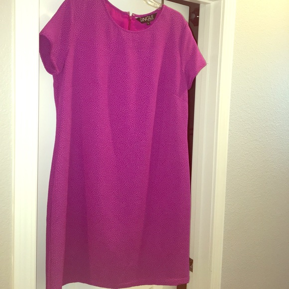 Single Plum Silk Dress - Picture 1 of 5