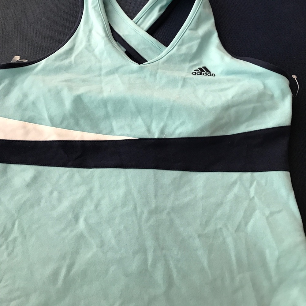 NWOT Adidas clima365 Tank Top Teal Green/Navy L