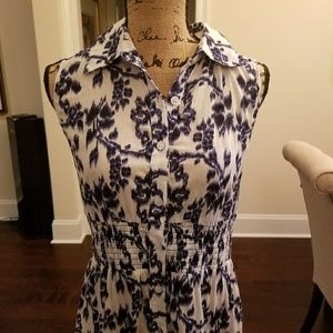 Stylish Navy Blue/White Dress