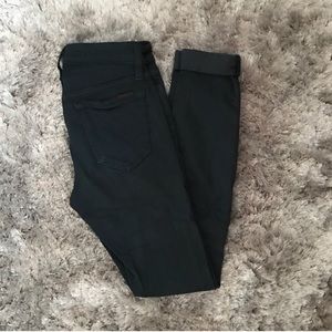 Joe's jeans pine green sateen jeans