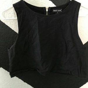 Black crop top